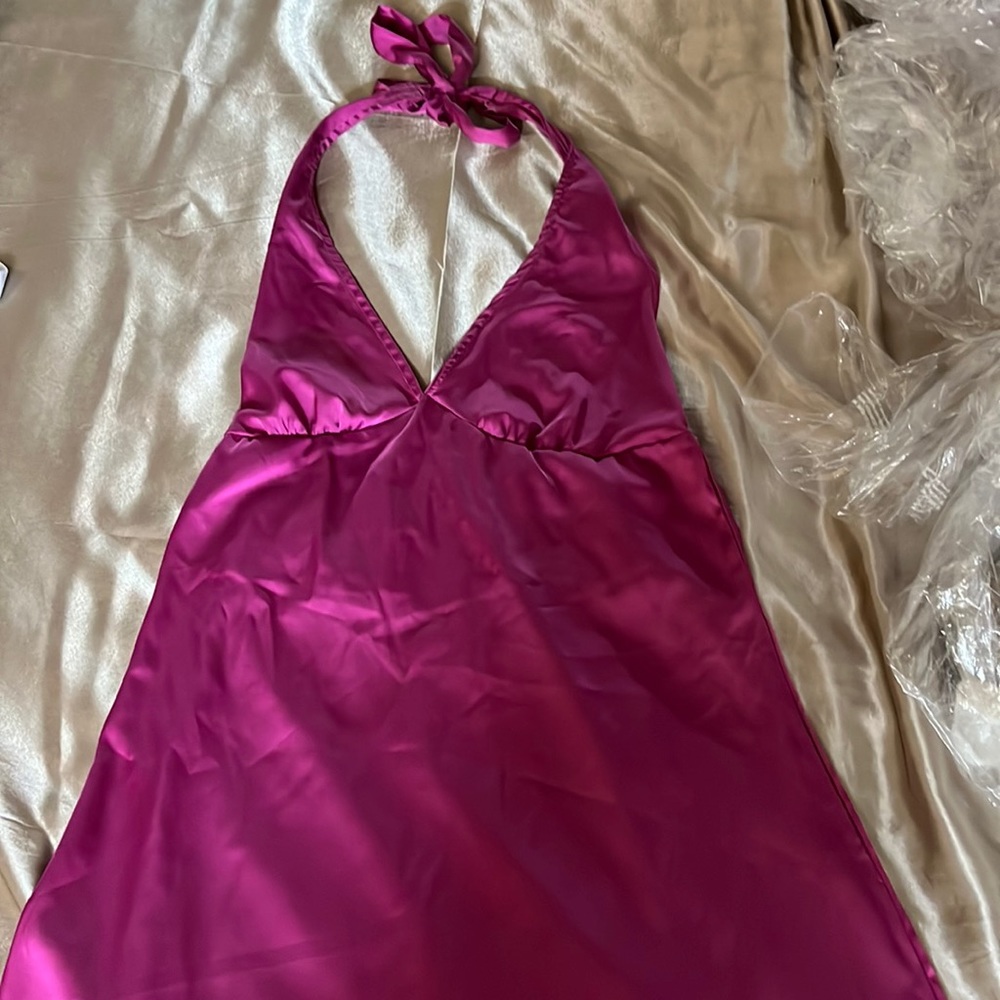 Just Polly New York Fuchsia Halter dress/top